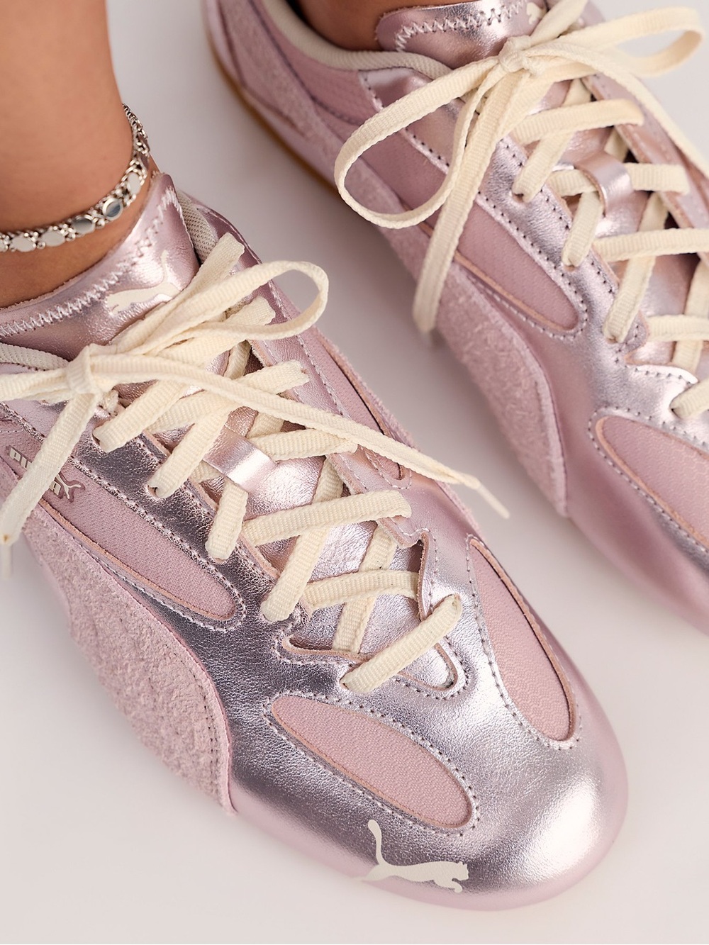 PUMA Speedcat Lou Metallic Sneakers Misty Pink - Gum - Picture 3 of 8